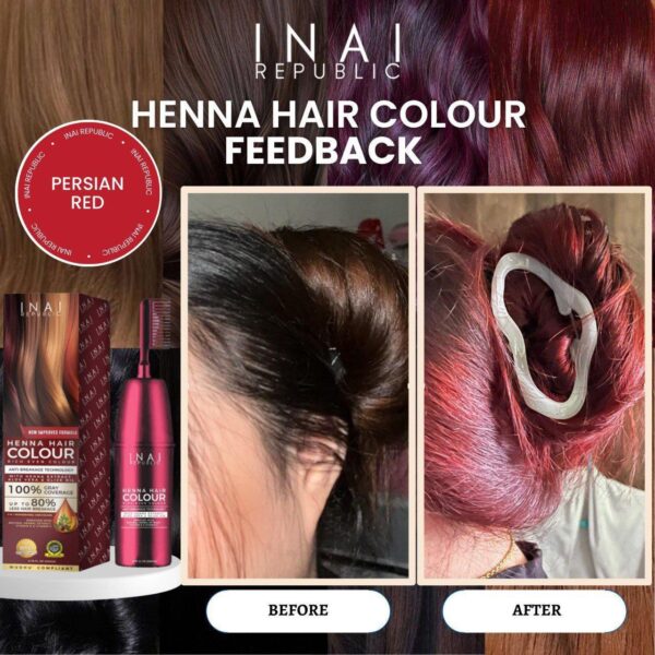 3 x Henna Hair Colour - Persian Red - 200ml - Image 4